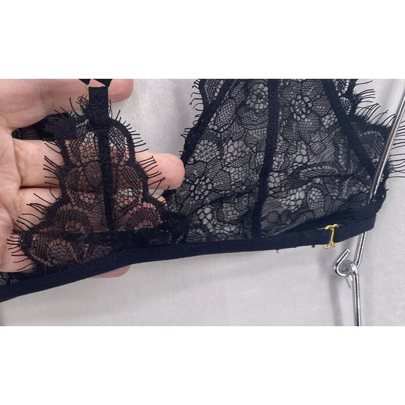 Kat The Label Bralette XS 30B 32A Racerback Black Unlined Australia - Picture 4 of 9